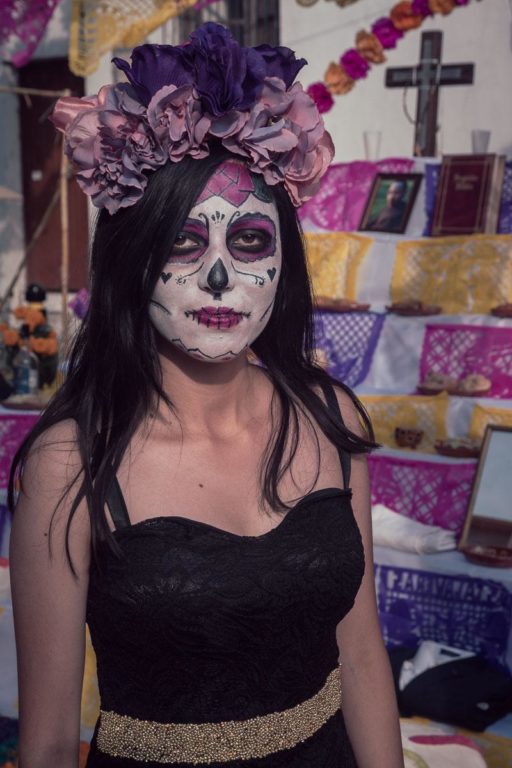A catrina in Chapala, Jalisco, on the Day of the dead.