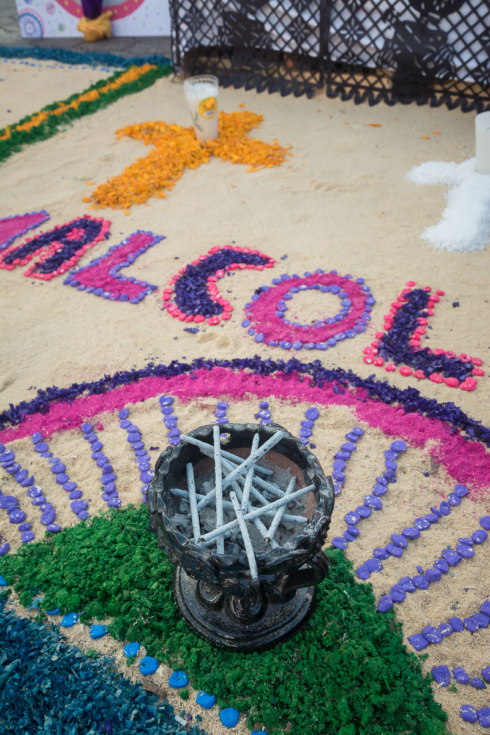 Sticks of copal incense sit in a bowl on the afternoon of November 2, 2017, in Chapala, Jalisco, Mexico.