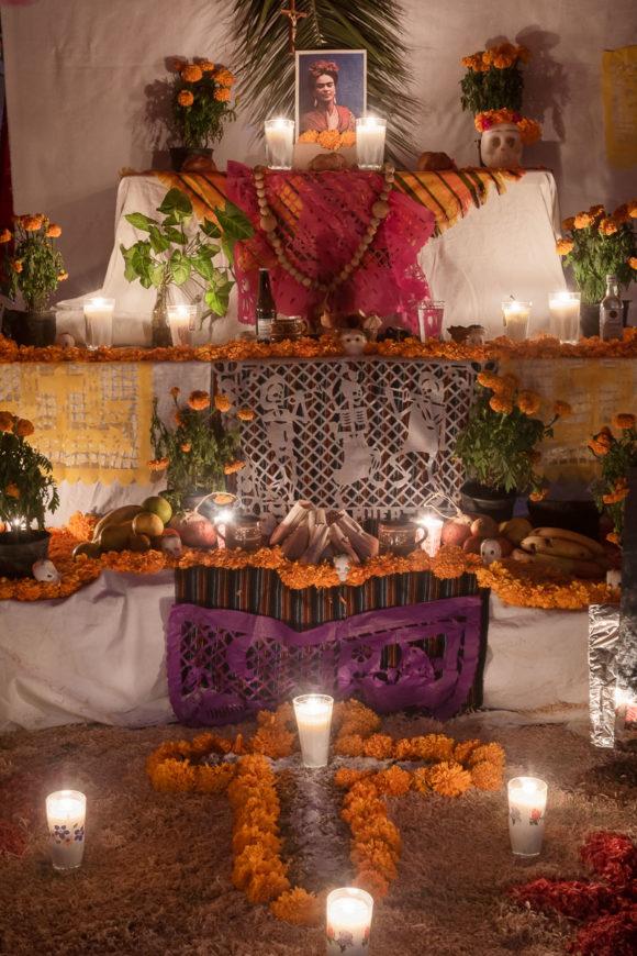 Personalized Day Of The Dead Altar Decoration With Photo and Virgin De Guadalupe Photo Dia De Los Muertos Altar