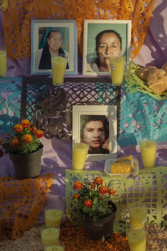 Photos of los difuntos on the Day of the Dead.