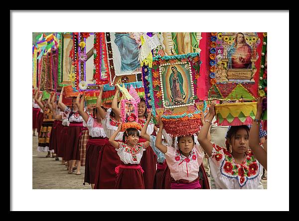 Women during a procession in Oaxaca