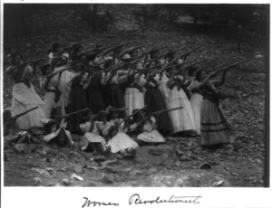 Soldaderas Holding Rifles during the Mexican Revolution. Library of Congress.