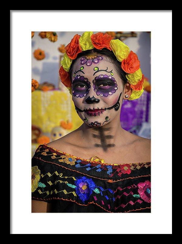 Catrina on the Day of the Dead in Jalisco, Mexico framed print