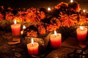 Day of the Dead Marigolds & Candles
