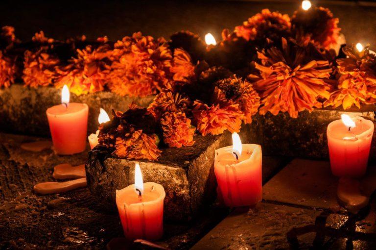 Day of the Dead Marigolds & Candles