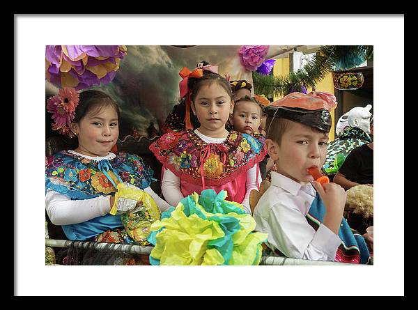 Photographic print of Parachico kids in Chiapas, Mexico