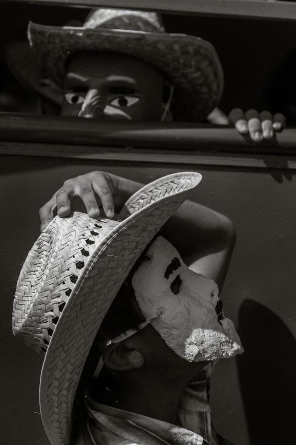 Portrait of two zayacos during Carnival