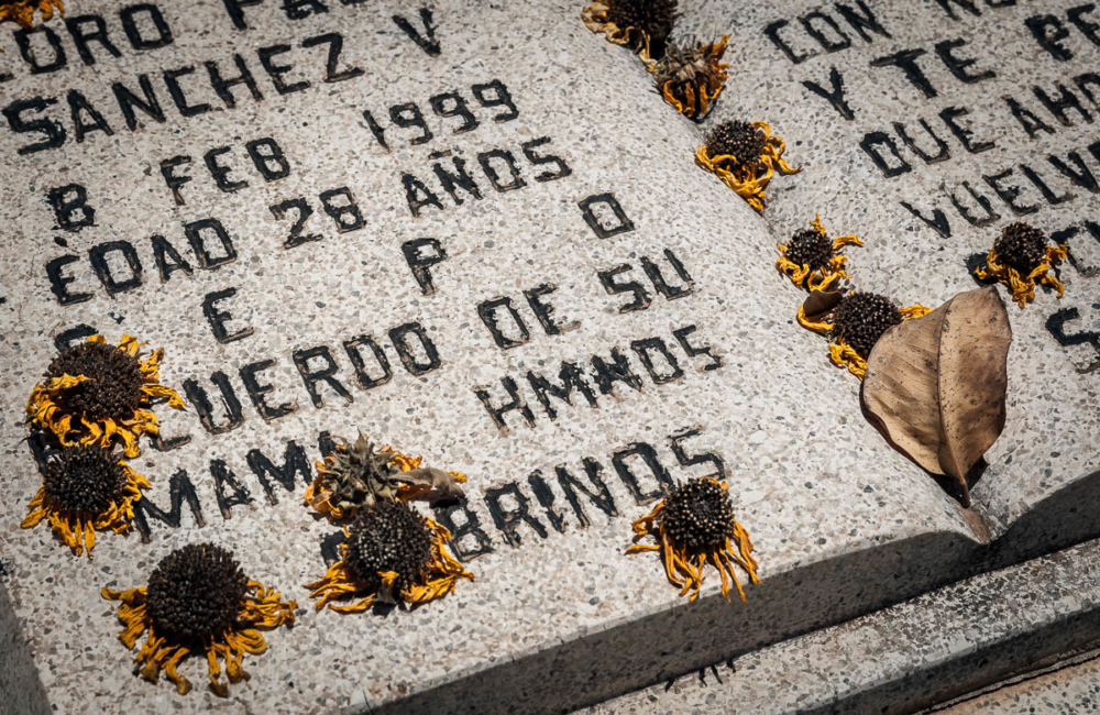 Grave in a cemetery in Sinaloa, Mexico.