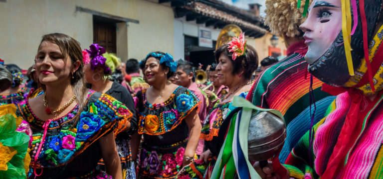Los Parachicos in the Fiesta de la Merced in San Cristóbal de las Casas, Chiapas, Mexico