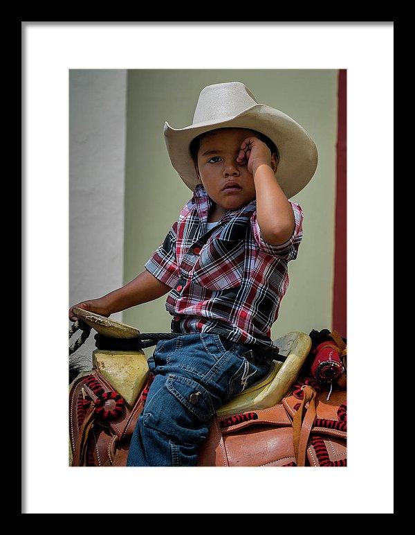Little Cowboy framed print