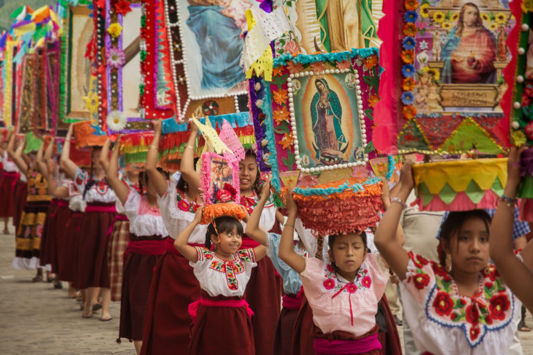 Women During a Procession in Teotitlán del Valle, Oaxaca