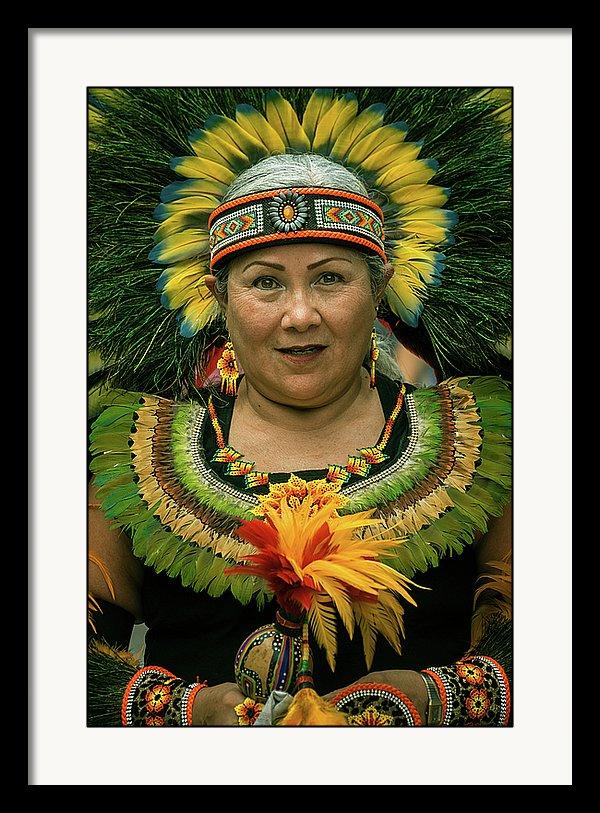 Photo print of an Aztec dancer in Chapala, Jalisco, Mexico