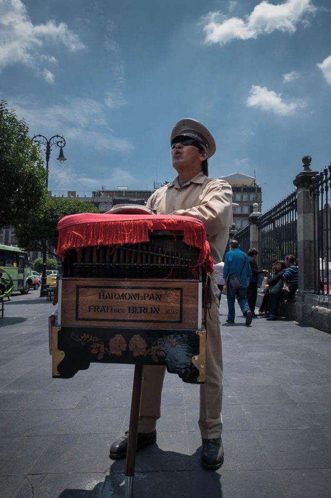 Mexico City organ grinder.