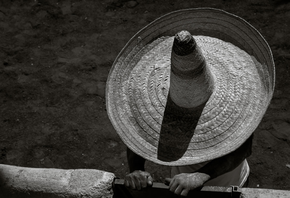 Regino Flores exists the bullring during the fiestas taurinas during Carnaval in Ajijic.