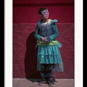 Framed fine art photo print of a sayaca during Carnival in Ajijic, Mexico