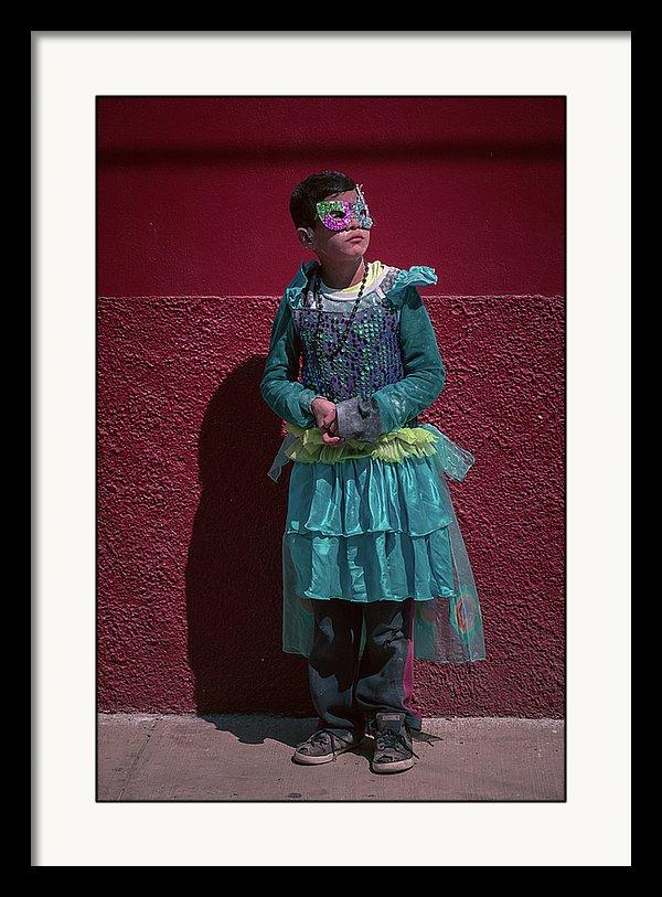 Framed fine art photo print of a sayaca during Carnival in Ajijic, Mexico