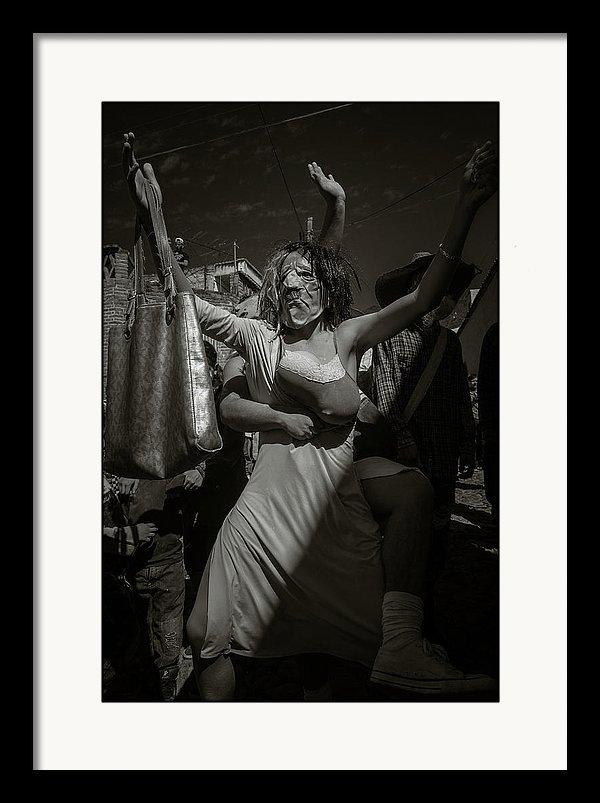 Framed fine art photography print of a sayaca with a hitler mask during Carnival in Ajijic, Jalisco, Mexico