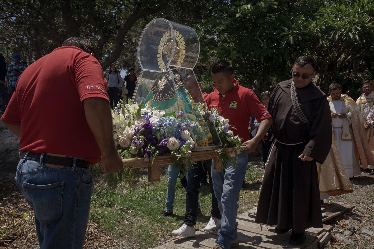 Once everyone has eaten (or before, even), the virgin needs to be whisked back to the mainland in order to be ready for her next appointment: another mass that's held later in the evening at Church San Francisco in Chapala.